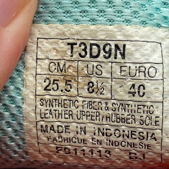 Asics Gel-Flux Womens 8.5 Sneakers Shoes Running Mint Green Coral - Picture 8 of 8